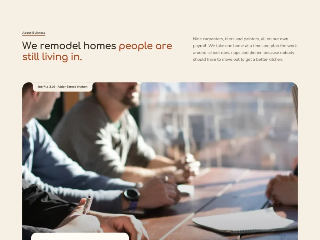 Bullnose — Job File About — About template