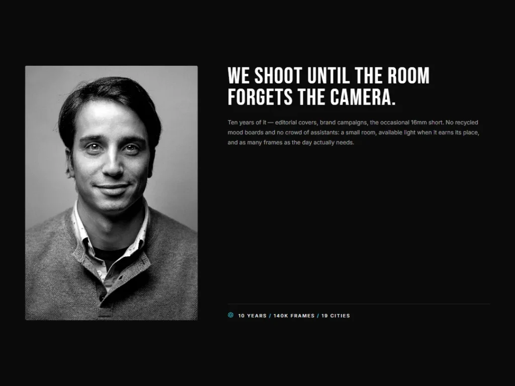 Contact Sheet — Frame Proof About — About template