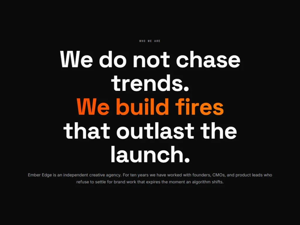 About — Ember Edge Dark — About Pages template