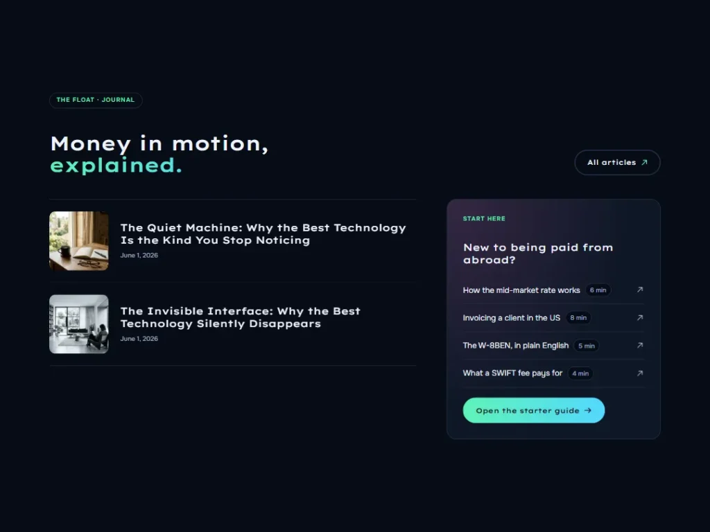 Nostro — Float Journal Blog Feed — Blog Feed template