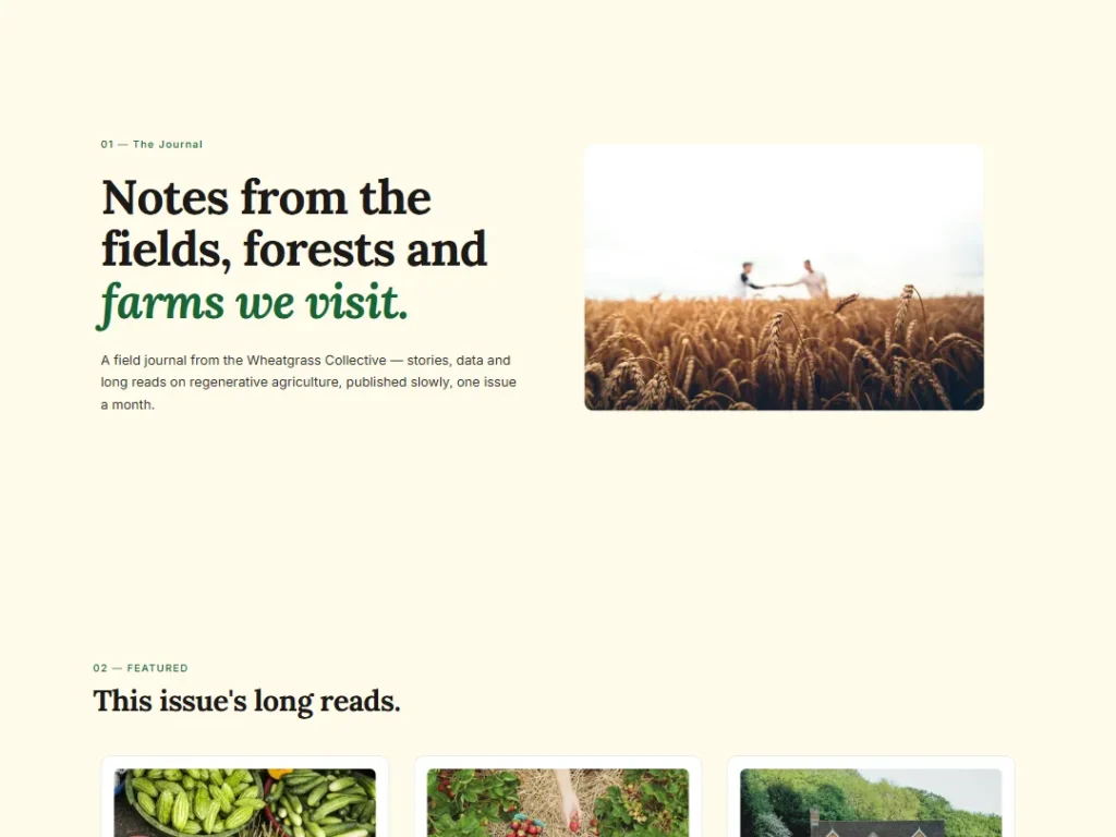 Blog Index — Journal Wheat — Blog Index template