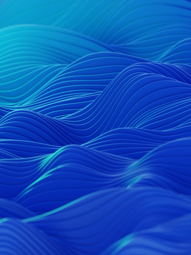 Blue 3D wave render