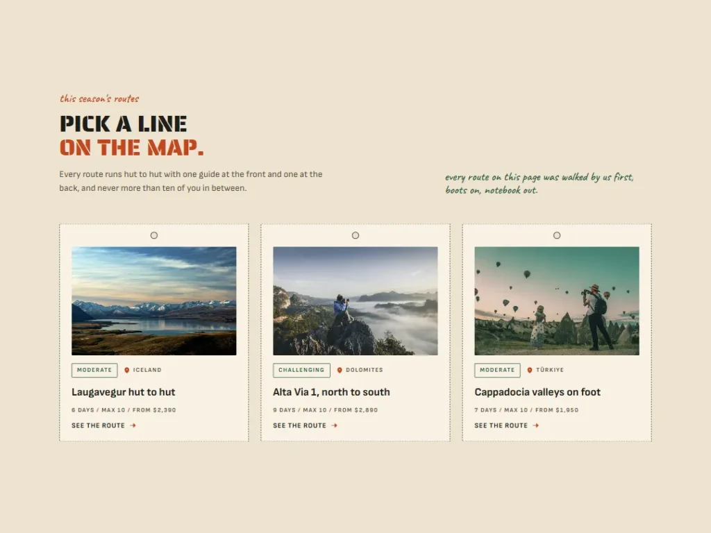 Cairn Route Tags — Trekking Routes Cards — Cards template