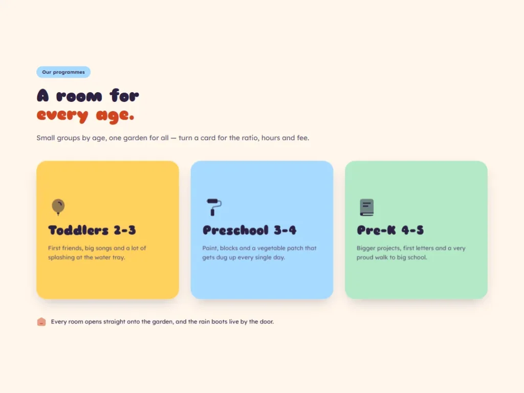 Playdough Programme Flip — Preschool Programmes — Cards template