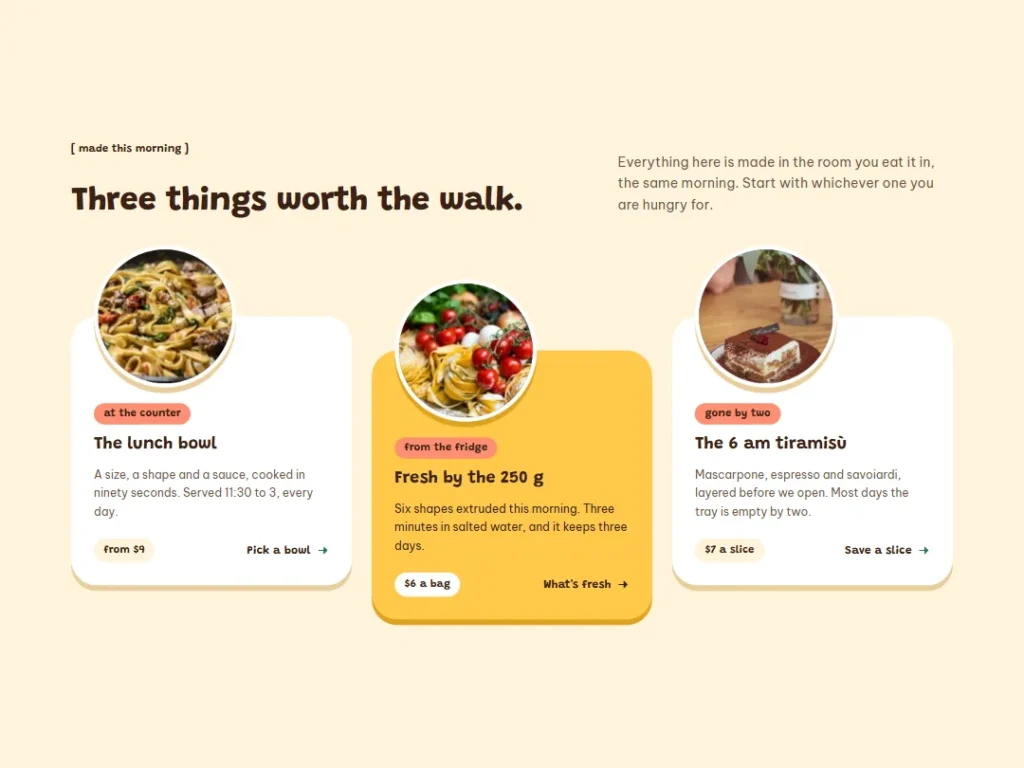 Semola — Three Plates Cards — Cards template
