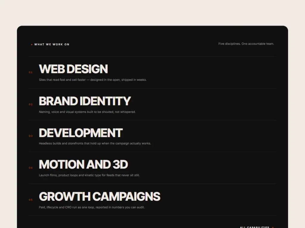 Uppercase — Ink Index Capabilities — Cards template