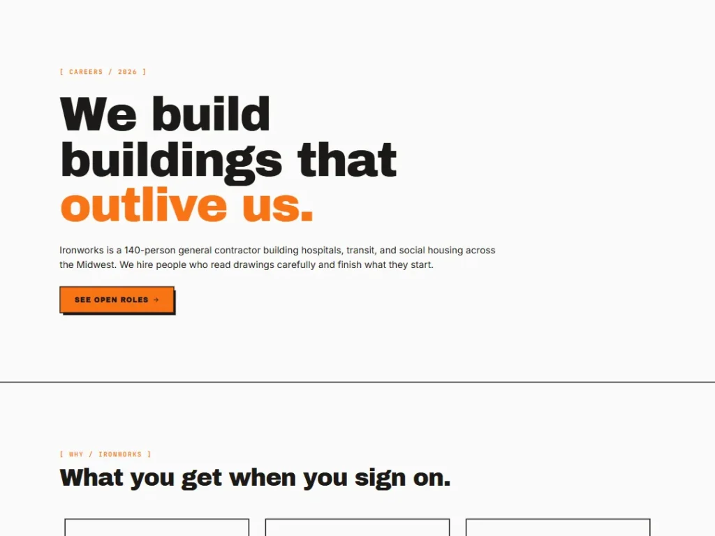 Careers — Ironworks Orange — Careers template