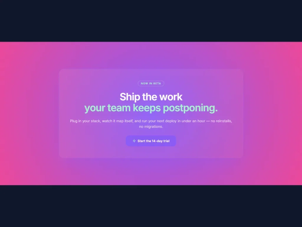 Frosted Mesh — Glassmorphic SaaS CTA — CTA template
