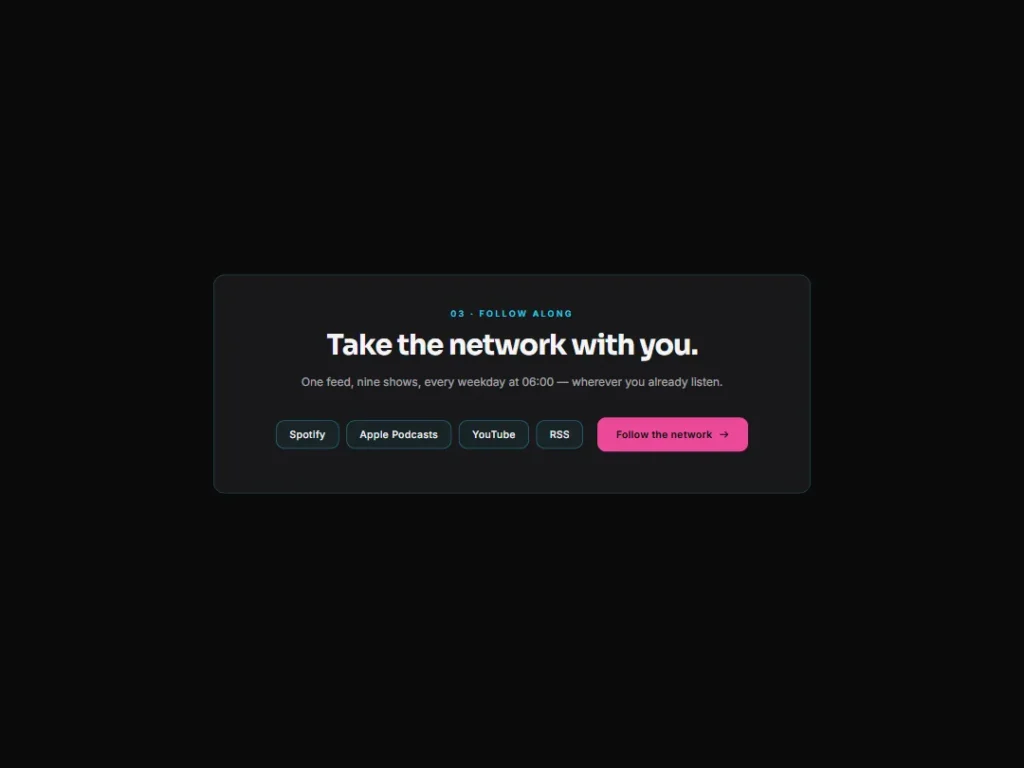 Signalbox — Platform Band CTA — CTA template