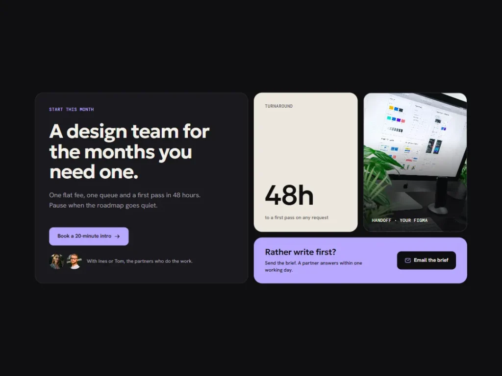 Tessera — Intro Board Studio CTA — CTA template