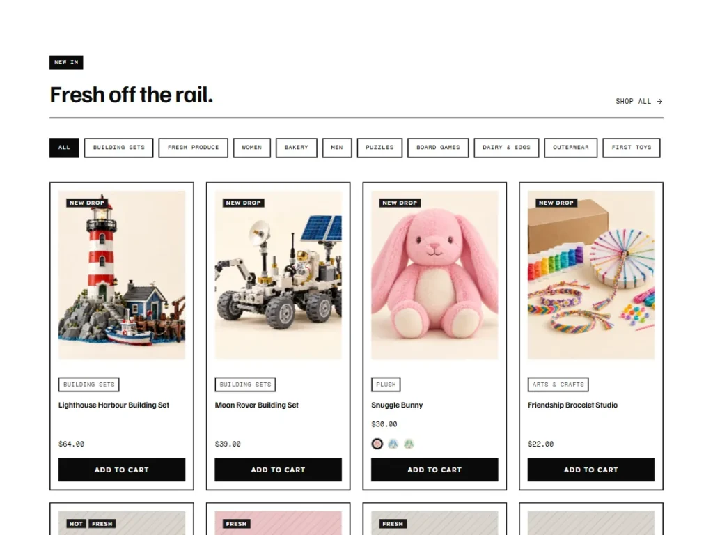 Selvedge New In Sheet — Framed Product Grid — Ecommerce template