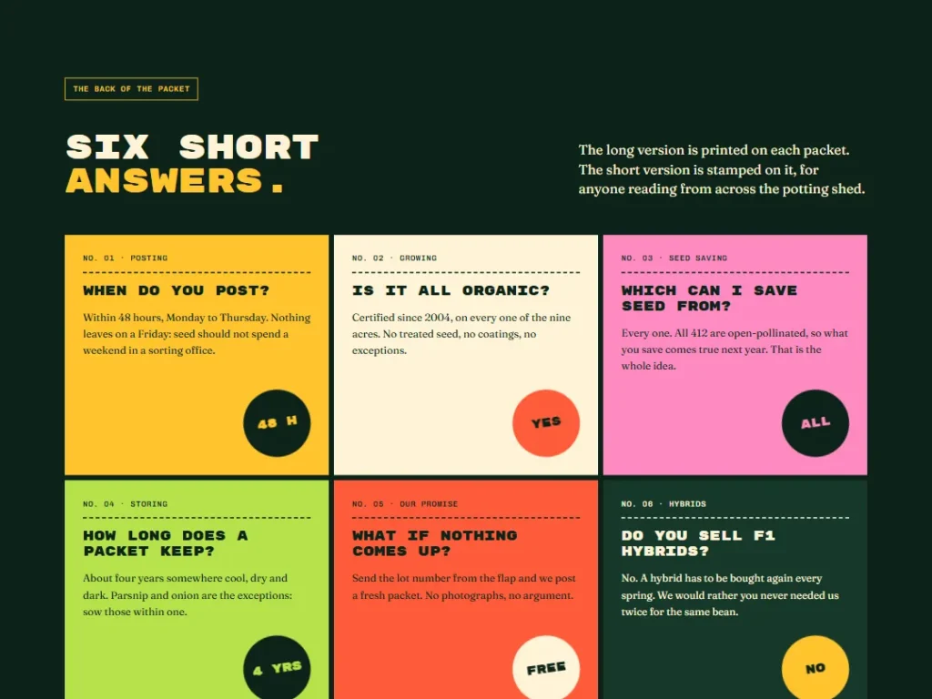 Bumper — Six Short Answers FAQ — FAQ template