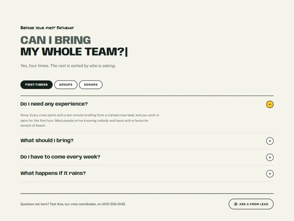 Groundswell — Who Is Asking FAQ — FAQ template