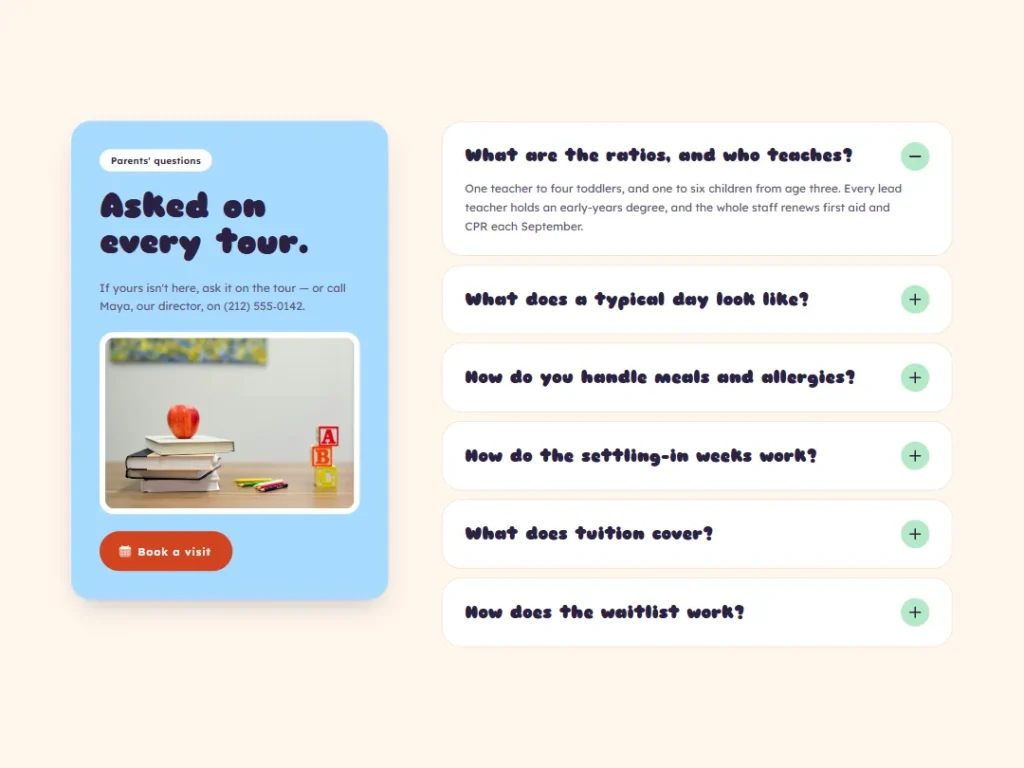 Playdough Parent Questions — Preschool FAQ — FAQ template