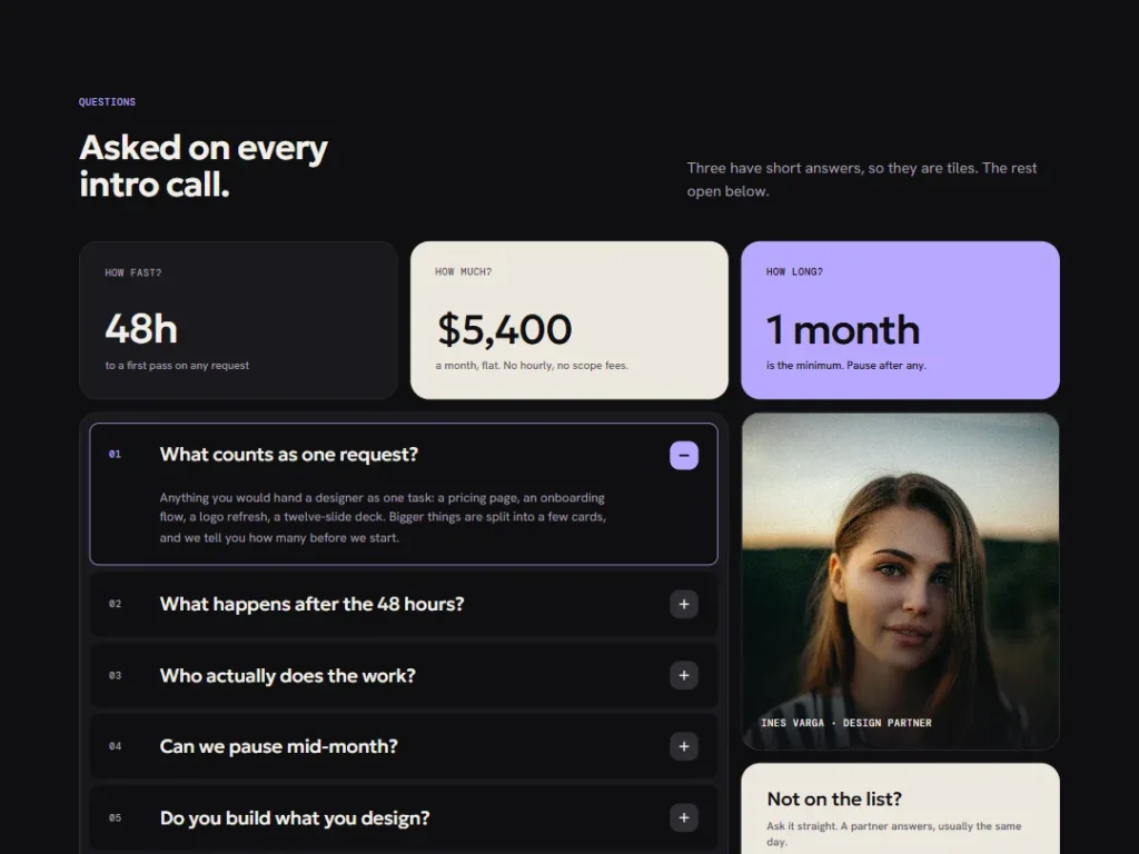 Tessera — Quick Answers Studio FAQ — FAQ template