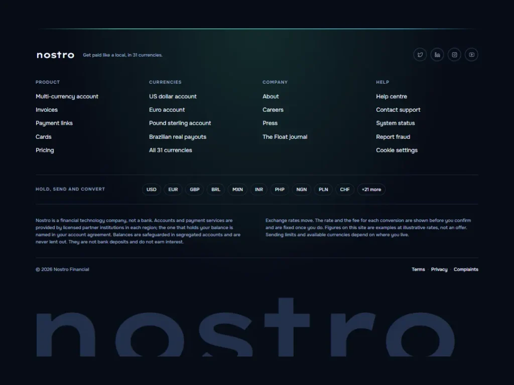 Nostro — Horizon Directory Footer — Footer template