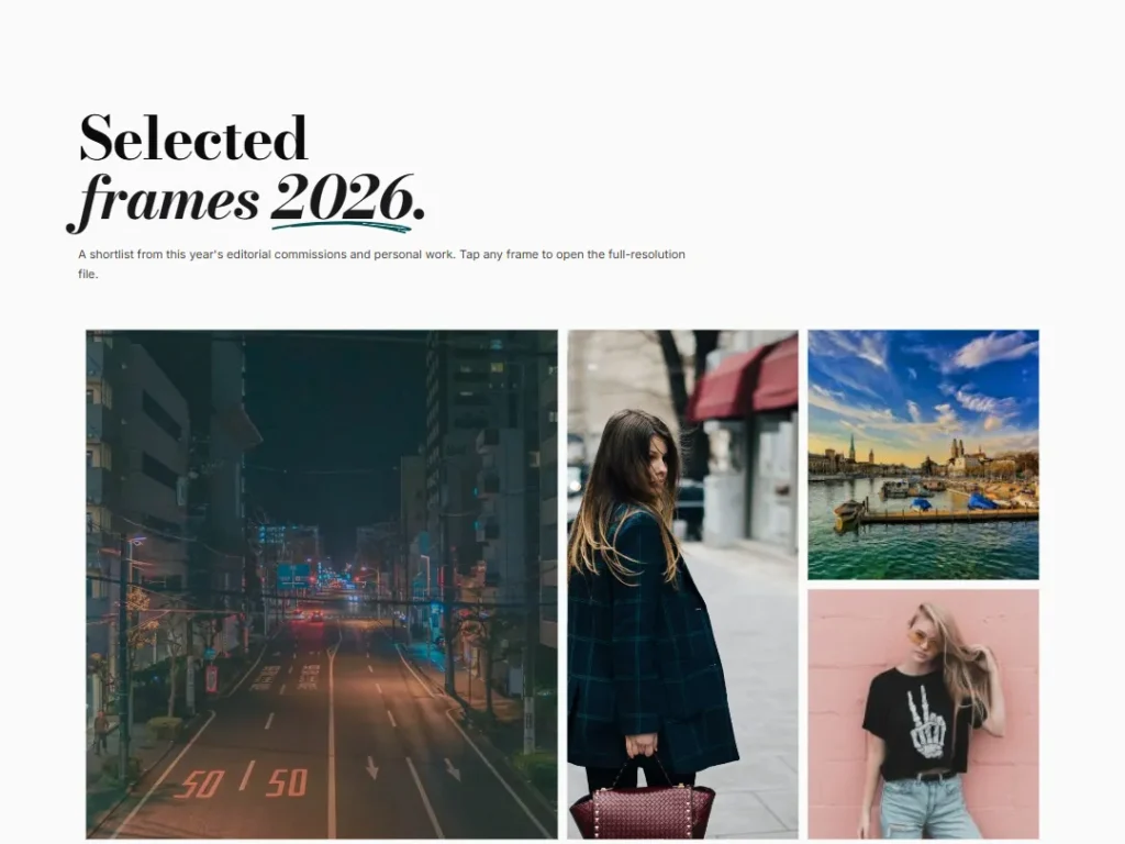 Atelier — Ink Bento Gallery — Gallery template