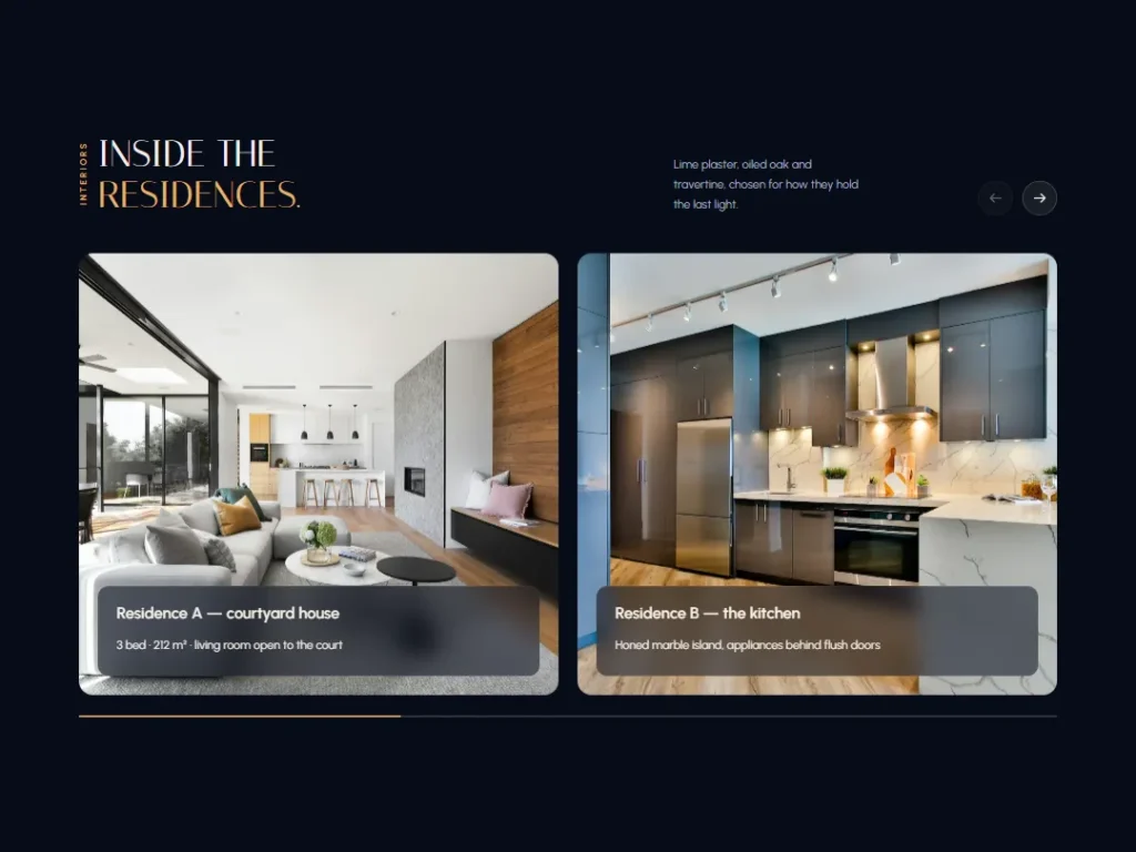 Blue Hour Residence Carousel — Interiors Gallery — Gallery template