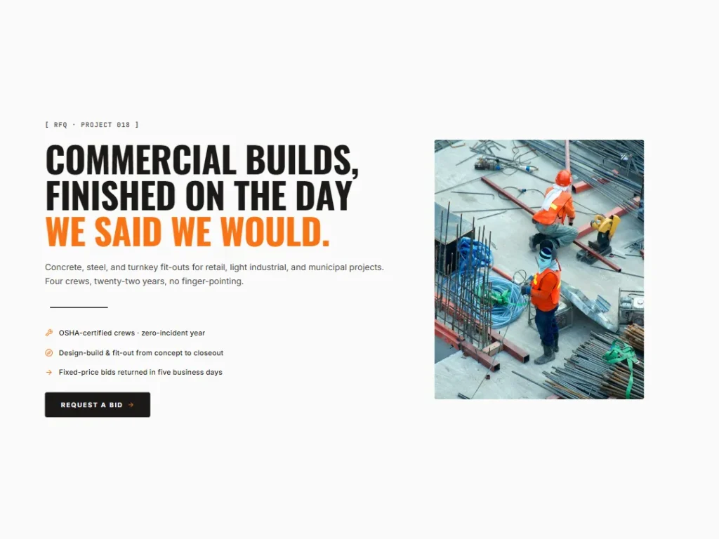 Foreman Condensed — Bone Construction Hero — Hero template
