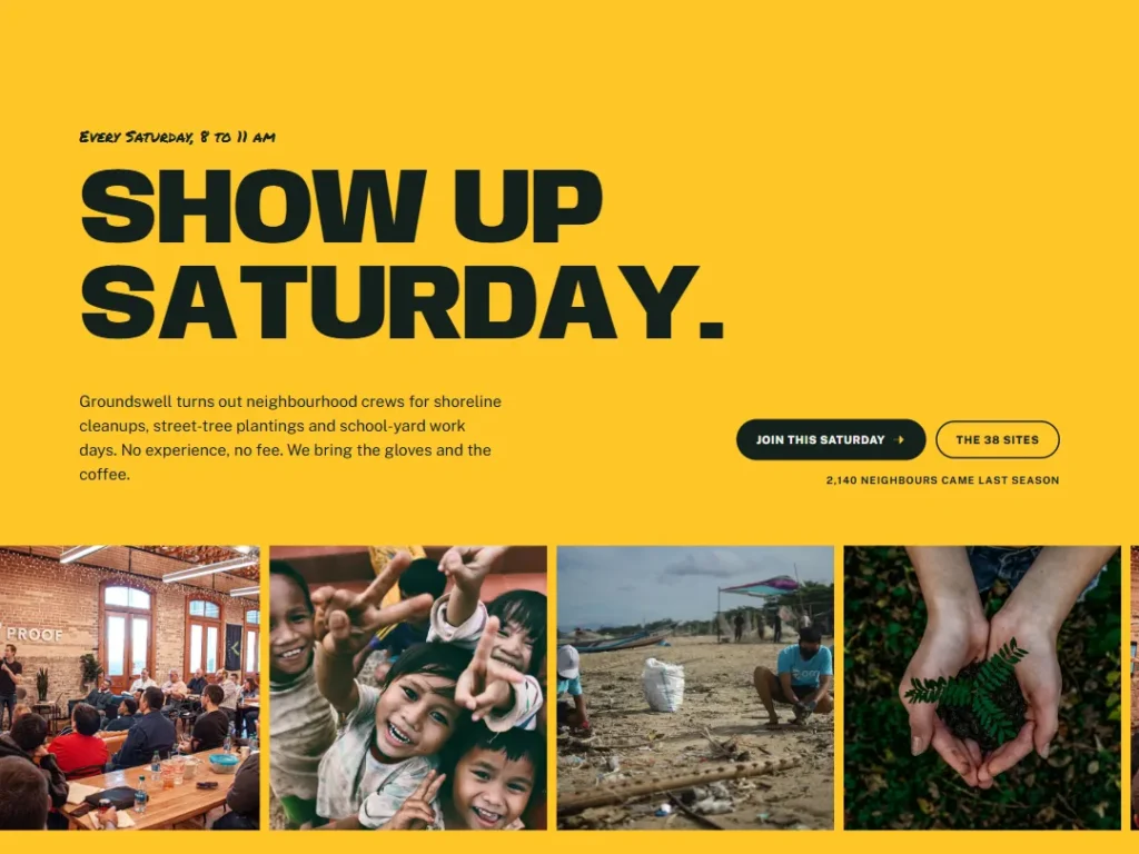 Groundswell — Saturday Poster Hero — Hero template