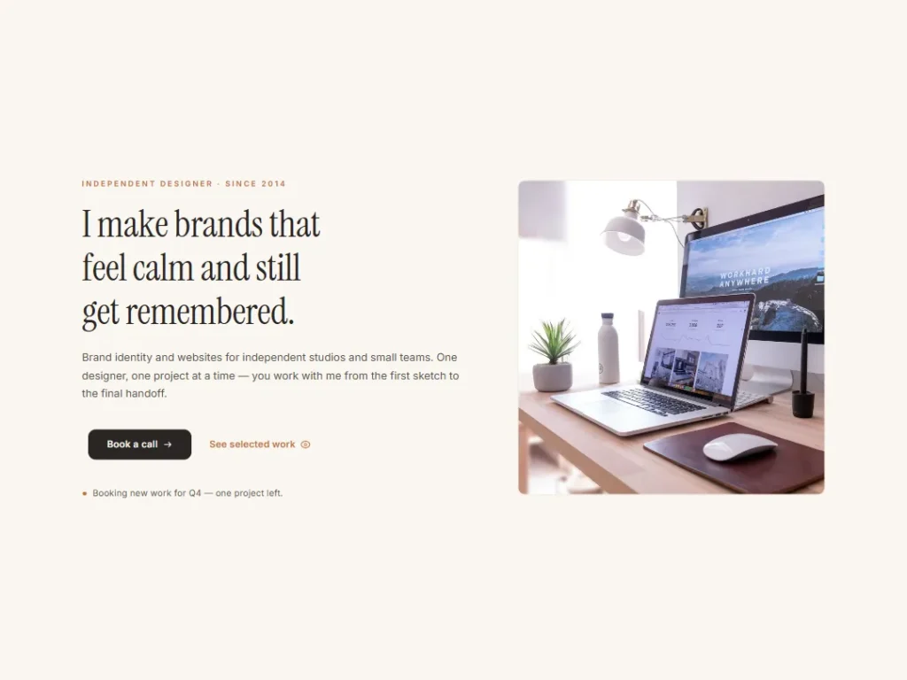 Lagom — Oat Calm Hero — Hero template