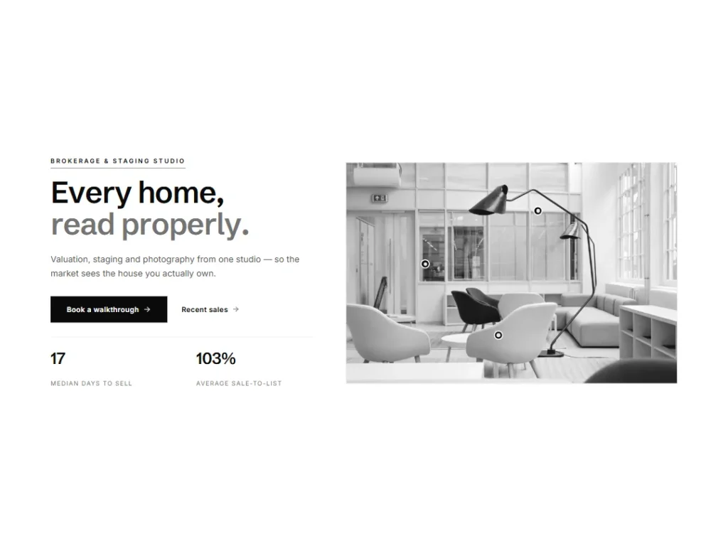 Lintel — Annotated Listing Hero — Hero template
