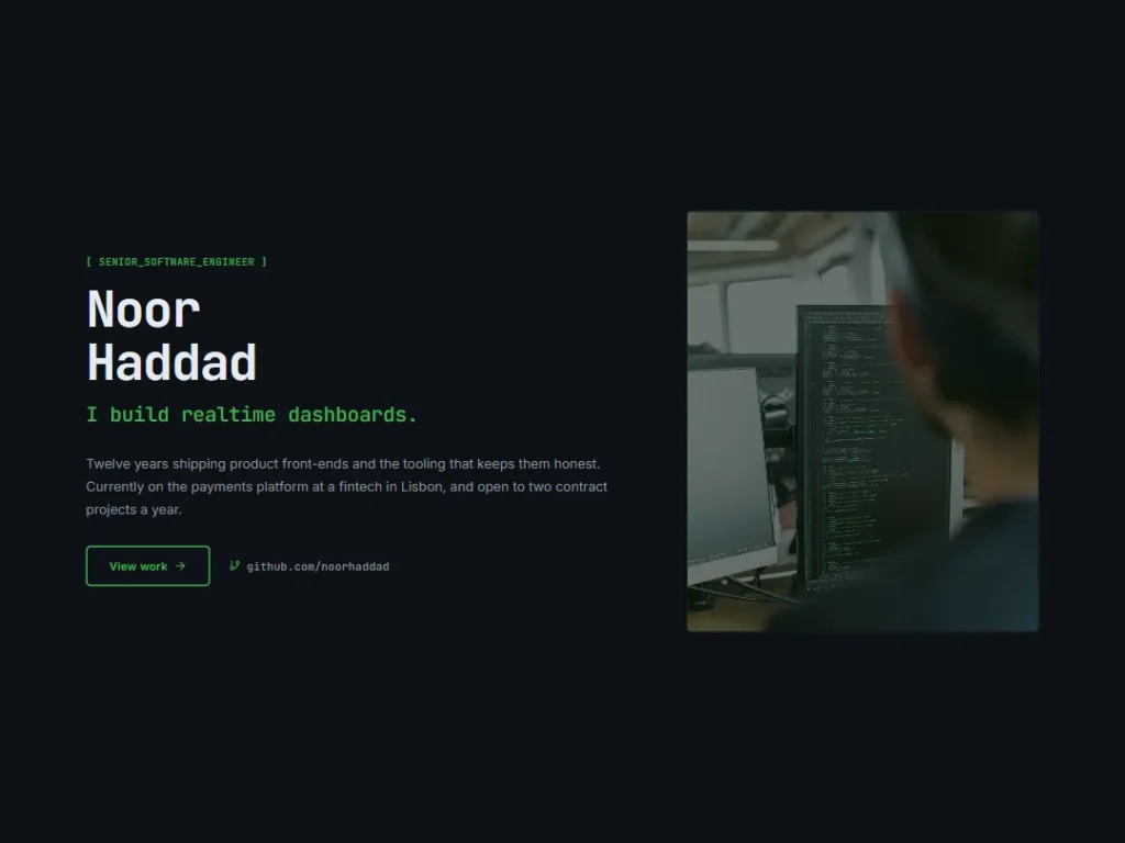 Nullpoint — Graphite Signal Hero — Hero template