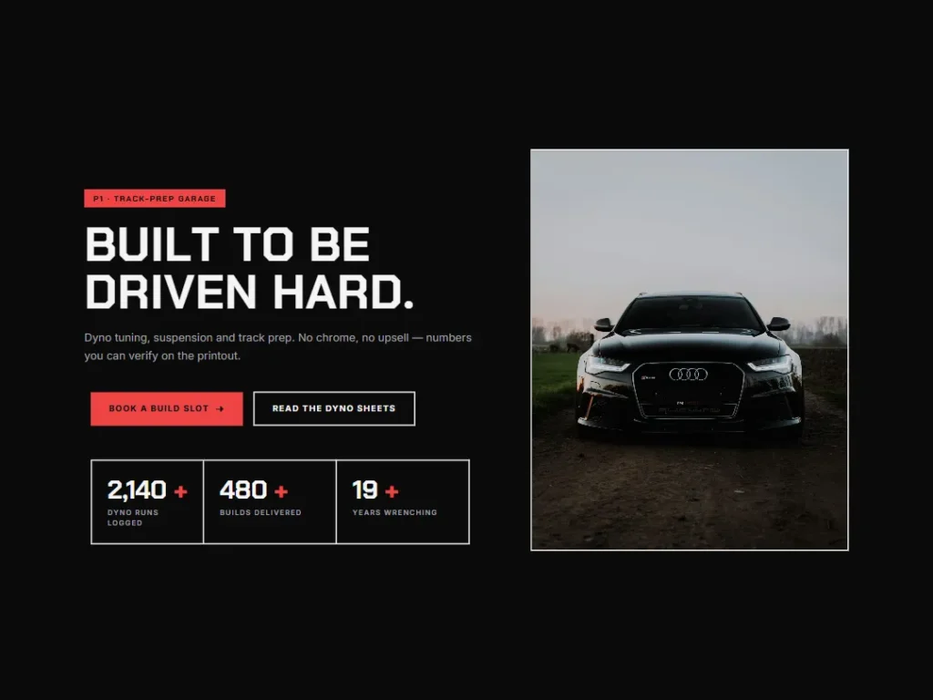 Oversteer — Spec Board Hero — Hero template