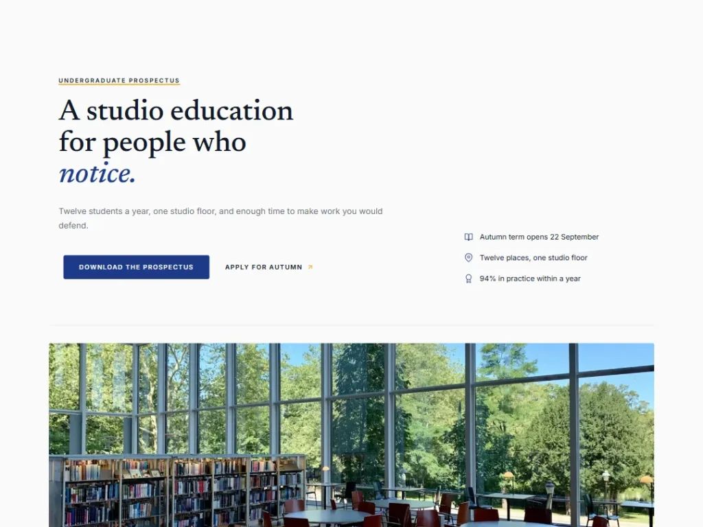 Prospectus — Reading Hall Education Hero — Hero template