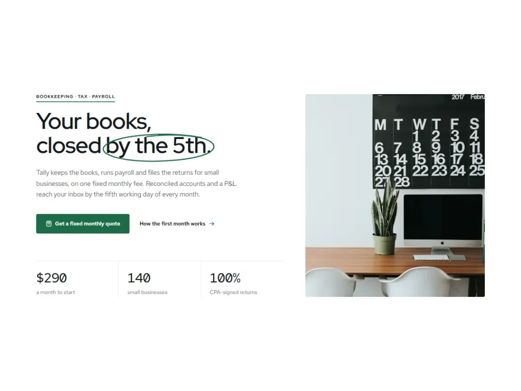 Tally Circled Date — Accounting Practice Hero — Hero template