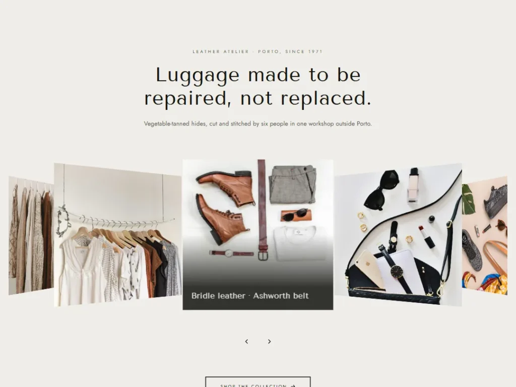Valise — Atelier Coverflow Hero — Hero template