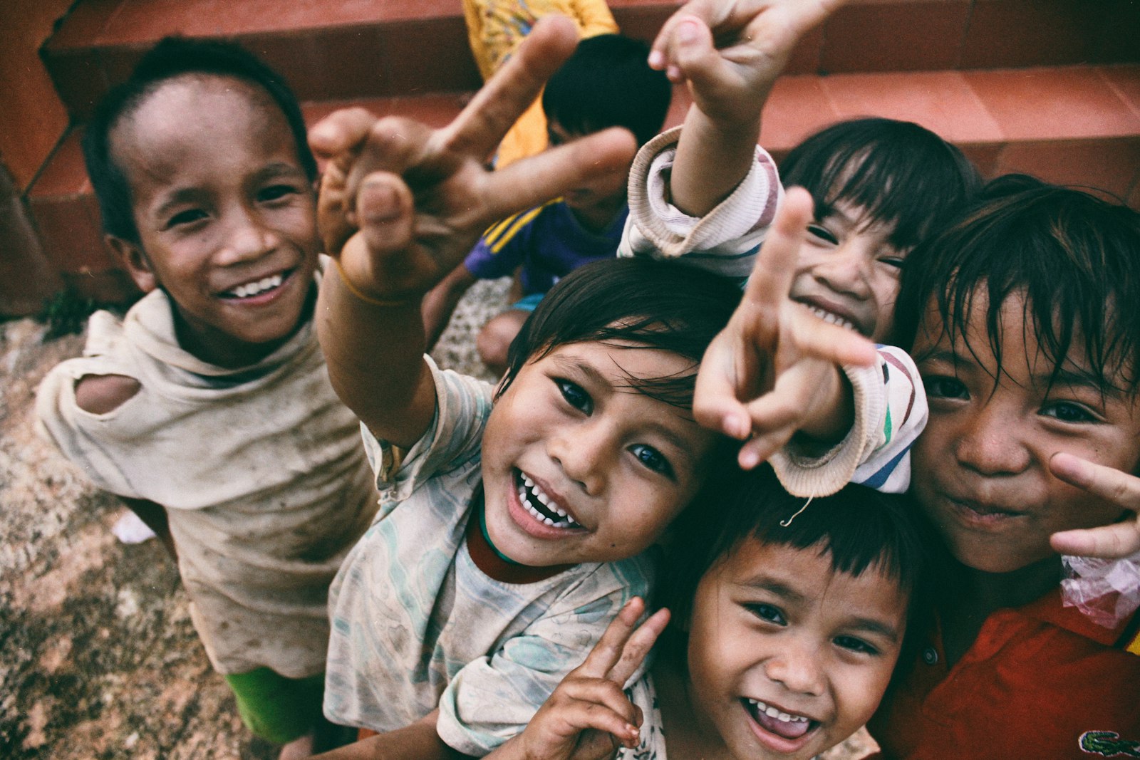 Kids smiling together
