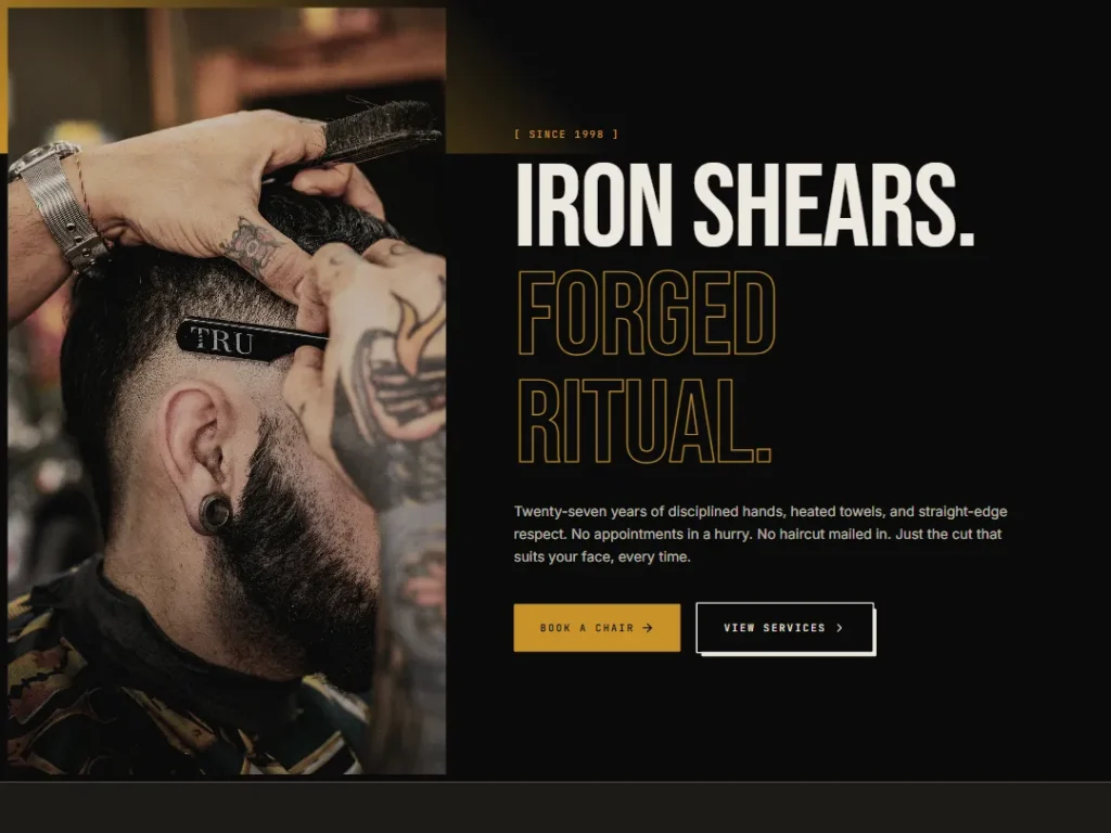 Landing — Brass & Blade — Landing template