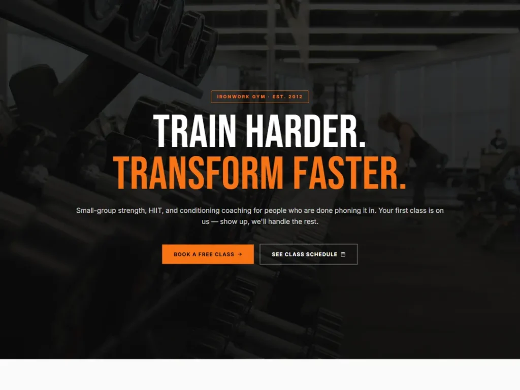Landing — Fitness Bold — Landing template