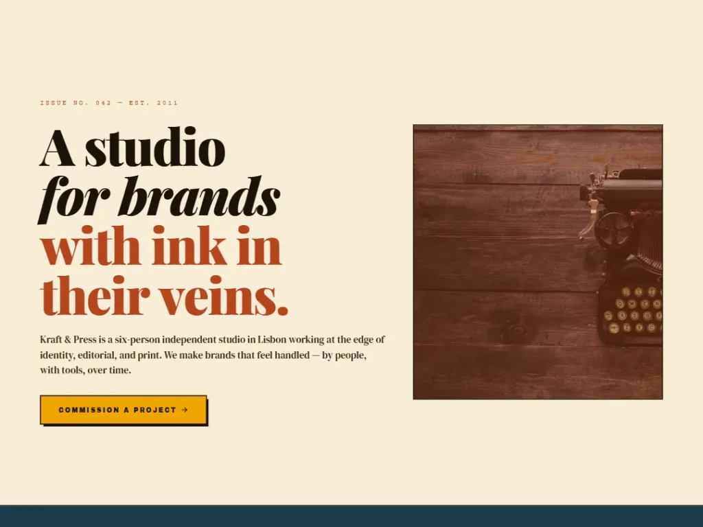 Landing — Kraft Press — Landing template