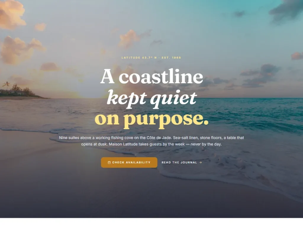 Landing — Latitude Retreat — Landing template