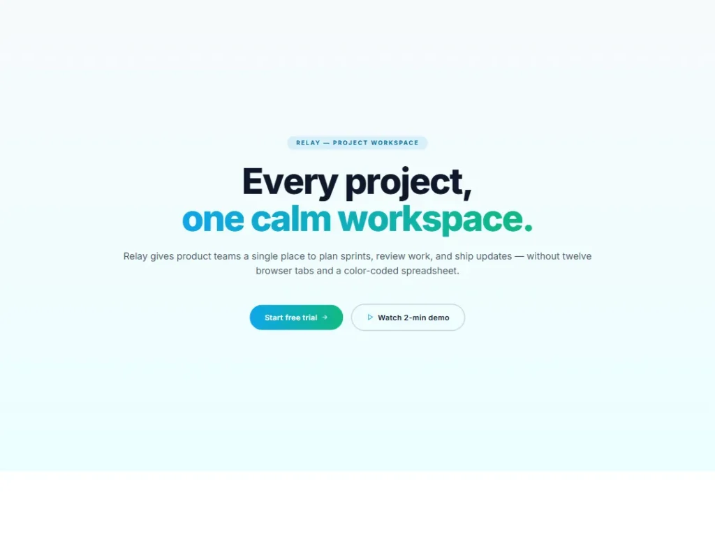 Landing — SaaS Light — Landing template