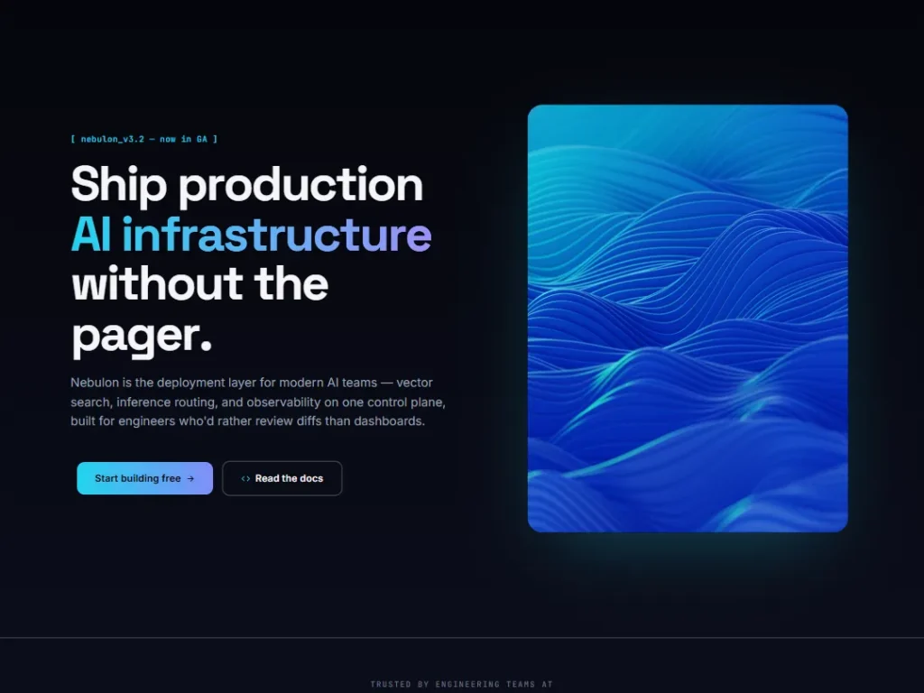 Landing — Tech Dark — Landing template