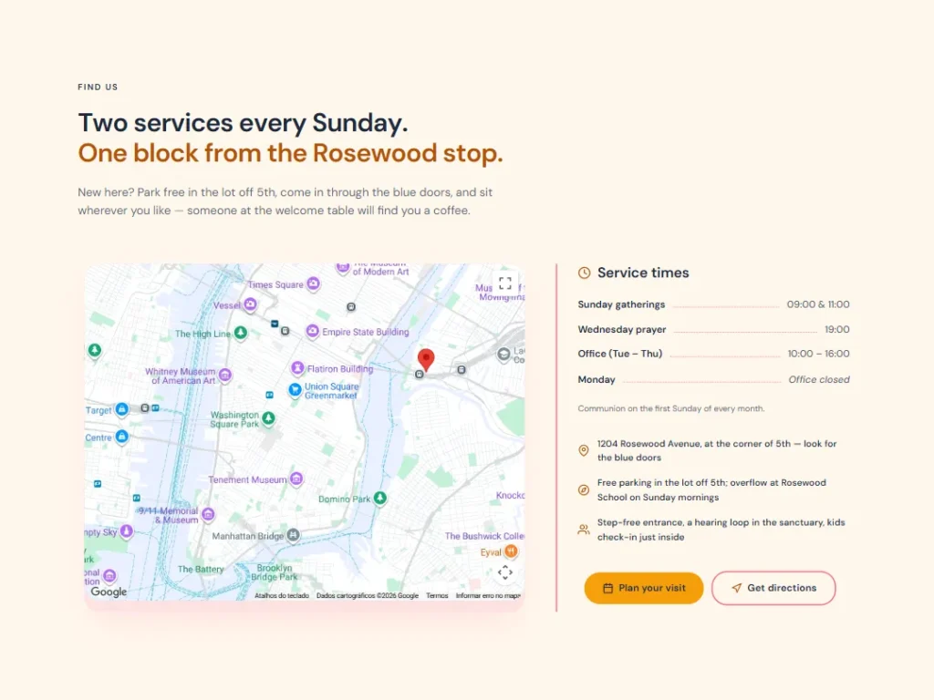 Sanctuary Hours — Amber & Rose — Map template