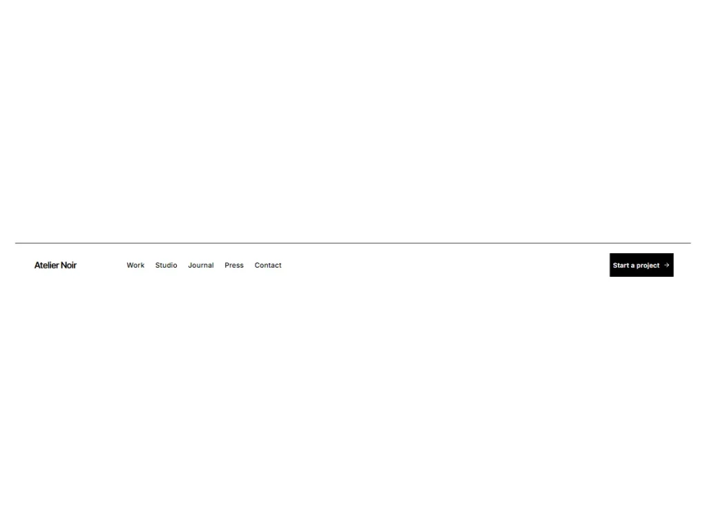 Atelier Noir Navigation — Navigation template