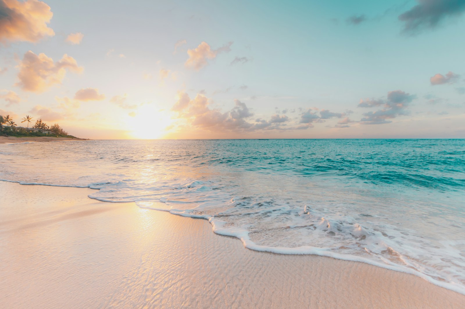 Pastel sunset over the ocean