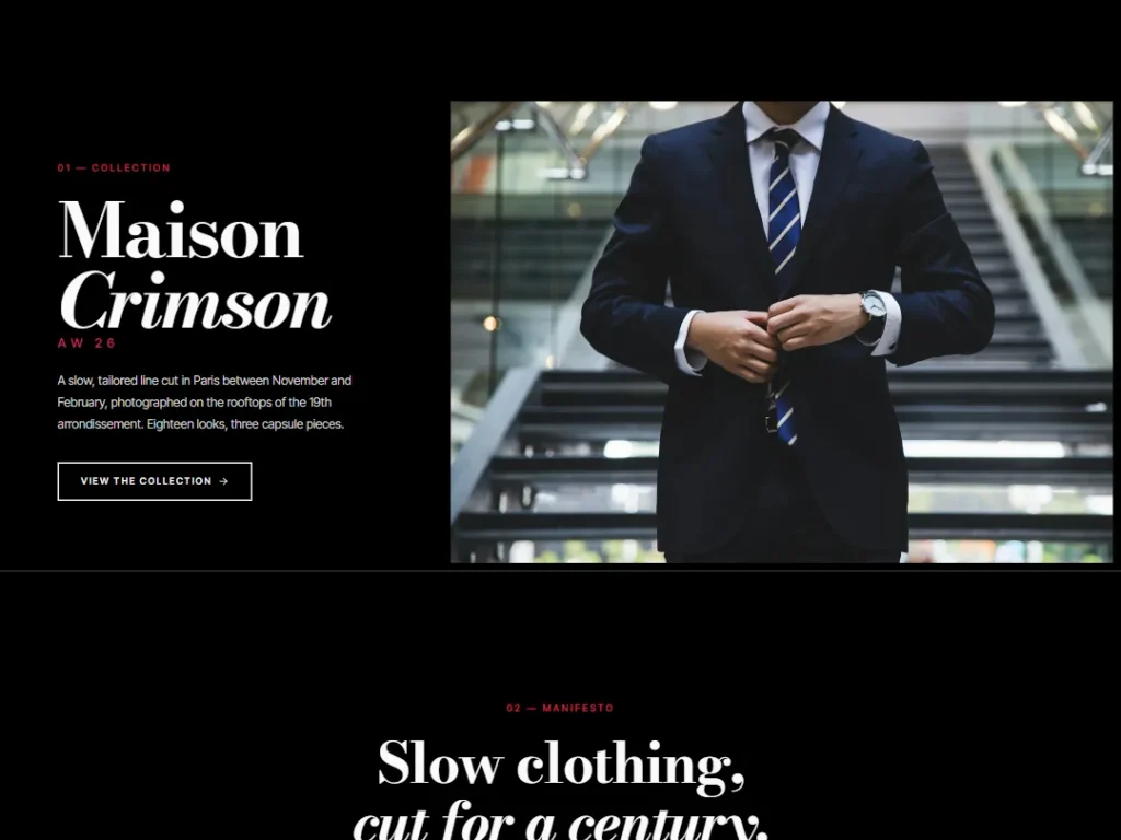 Portfolio — Maison Crimson — Portfolio template