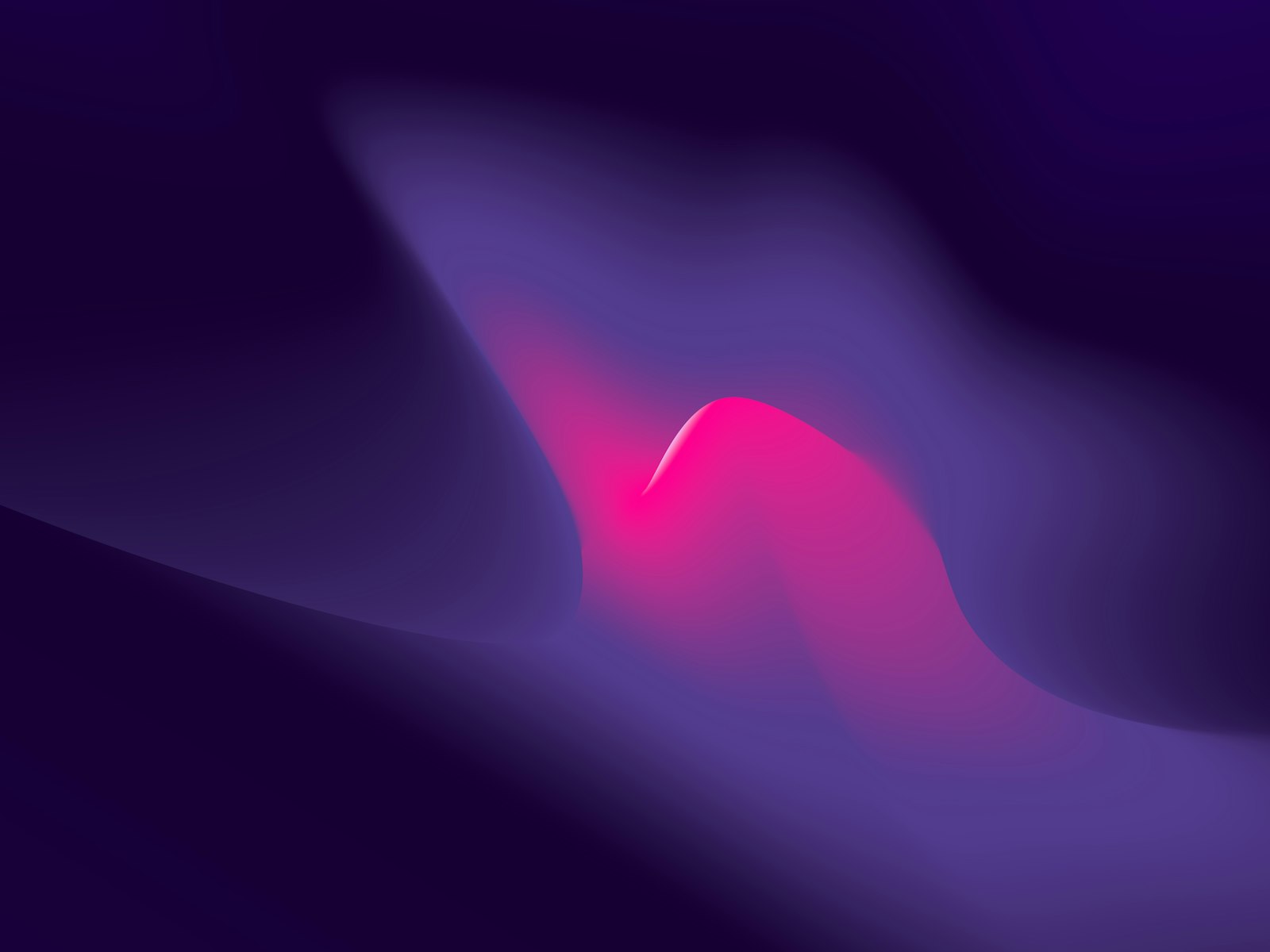 Glowing pink wave on dark purple gradient