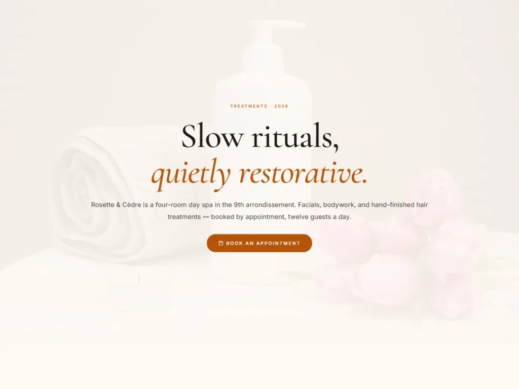 Services — Rosette Spa — Services template