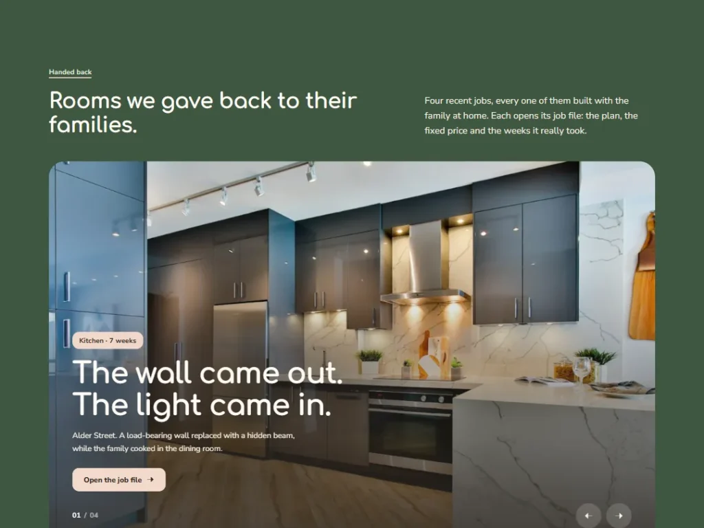 Bullnose — Handed Back Slider — Slider template