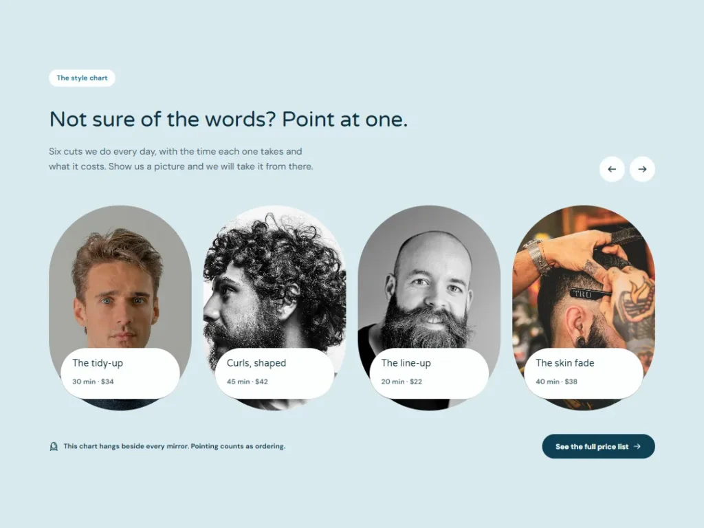 Lull — Point at One Style Chart — Slider template