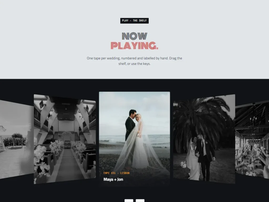 Rewind — Tape Shelf Coverflow — Slider template