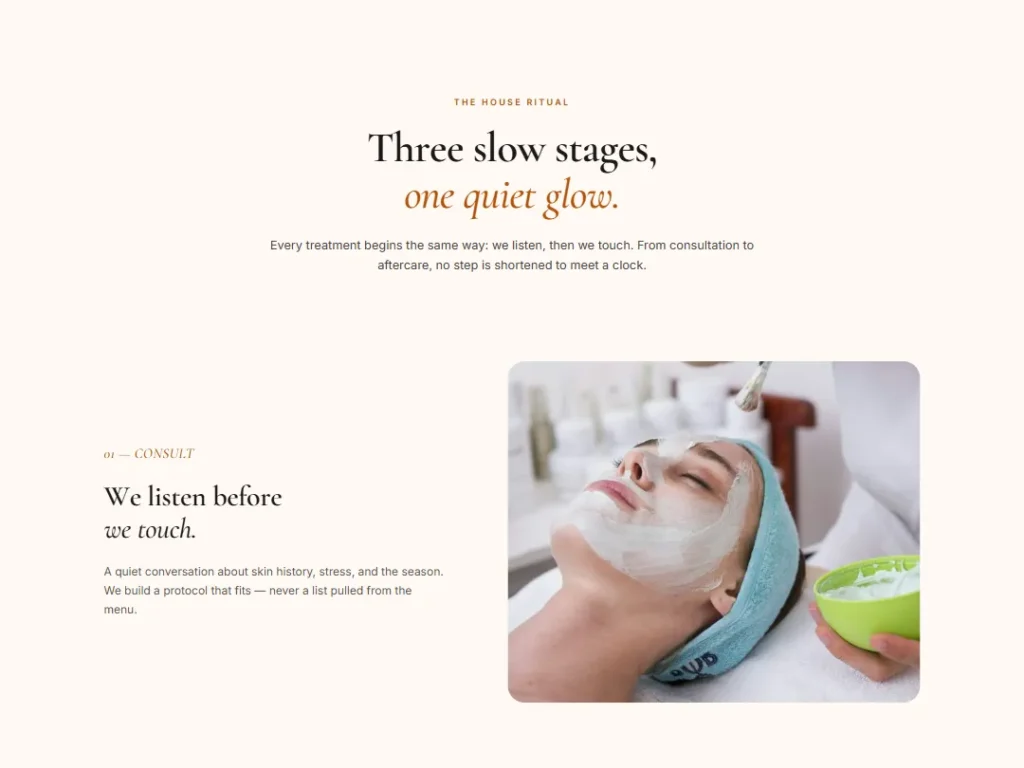Glow Ritual — Blush — Steps template