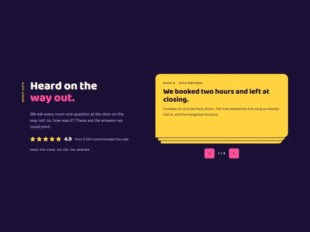 Belter — Shout-Outs Karaoke Testimonials — Testimonials template