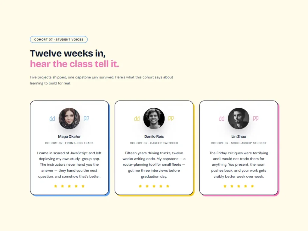 Testimonials — Campus Memphis Pop — Testimonials template
